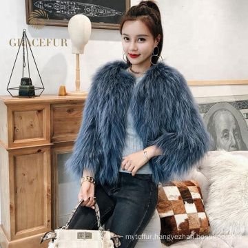 Accept custom order modern raccoon fur coats